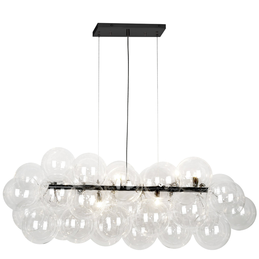 Comet 10 Light Halogen Horizontal Pendant in Matte Black by Dainolite