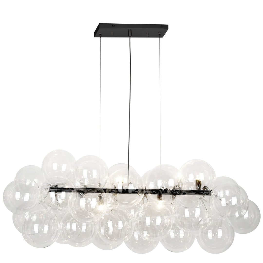 Comet 10 Light Halogen Horizontal Pendant in Matte Black by Dainolite