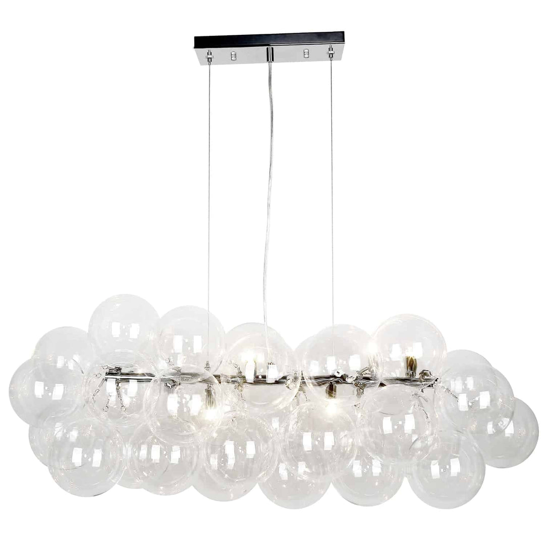Comet 10 Light Halogen Horizontal Pendant in Polished Chrome by Dainolite