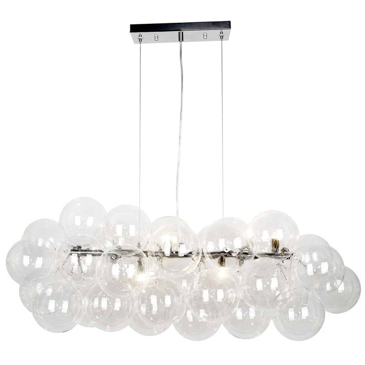 Comet 10 Light Halogen Horizontal Pendant in Polished Chrome by Dainolite