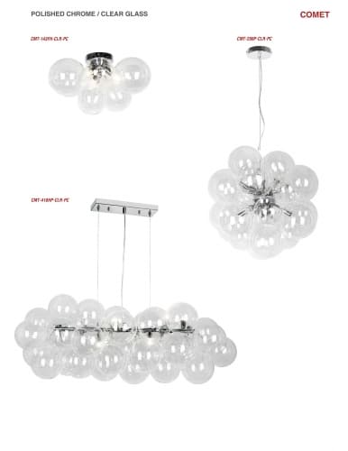 Comet 10 Light Halogen Horizontal Pendant by Dainolite - view 5