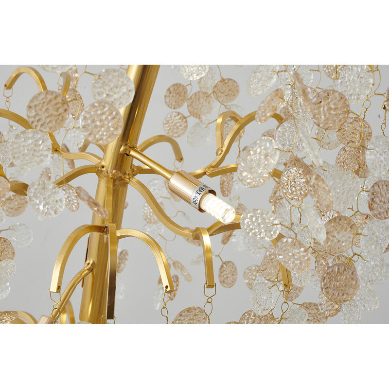 Gold Glass Chandelier by Bethel - view 3