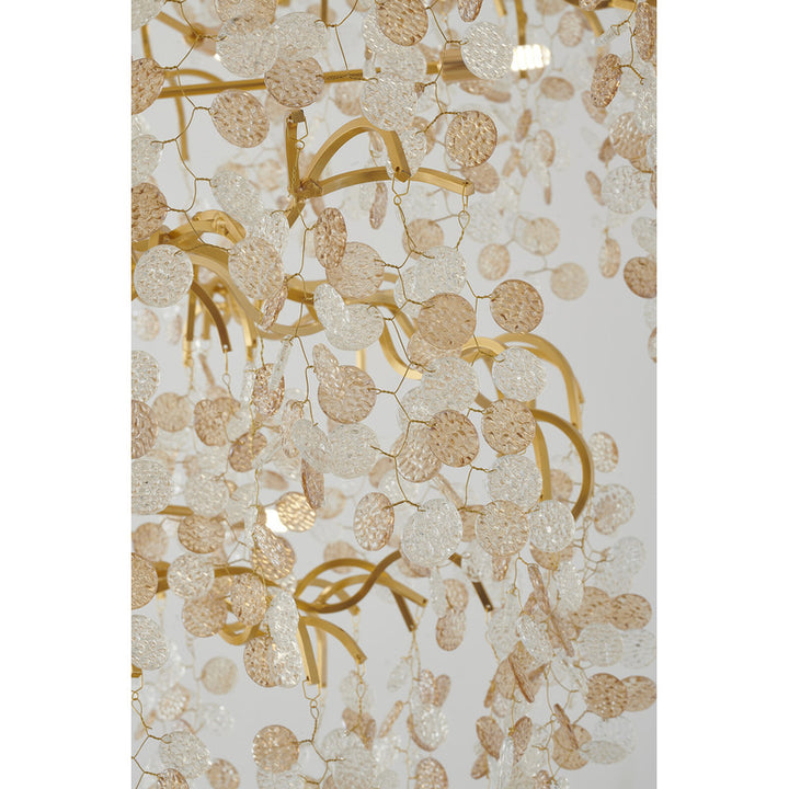 Gold Glass Chandelier by Bethel - view 4