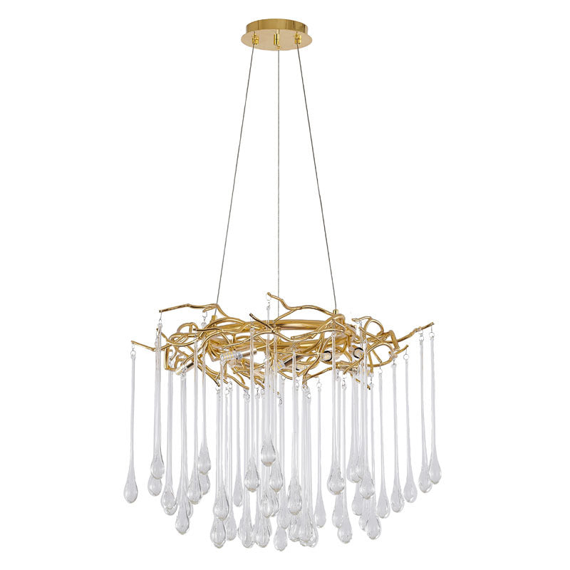 Gold Glass Chandelier (CN06) by Bethel - view 2