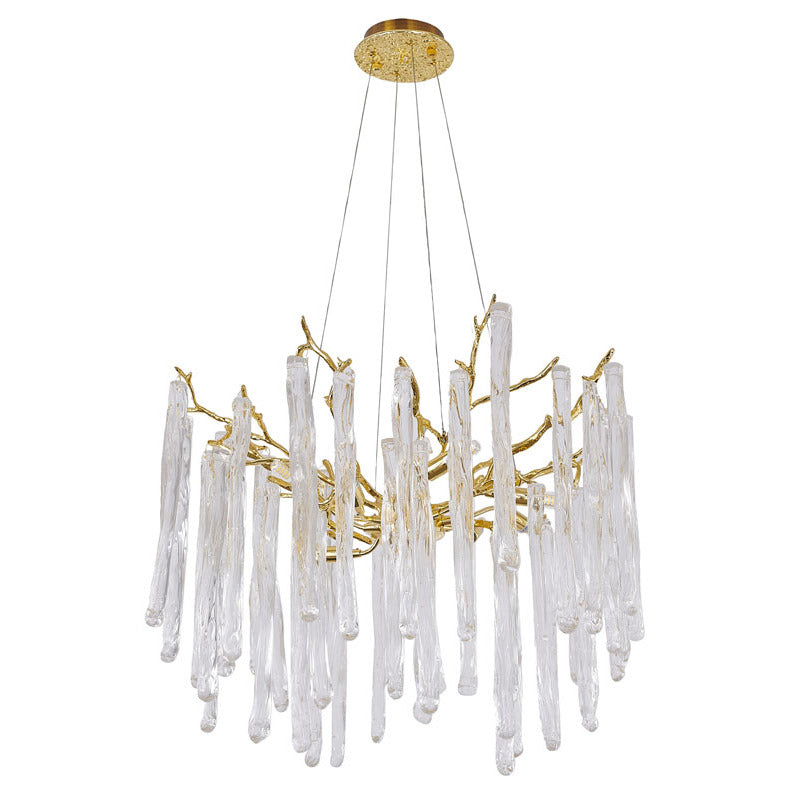 Gold Glass Chandelier (CN08) by Bethel - view 2