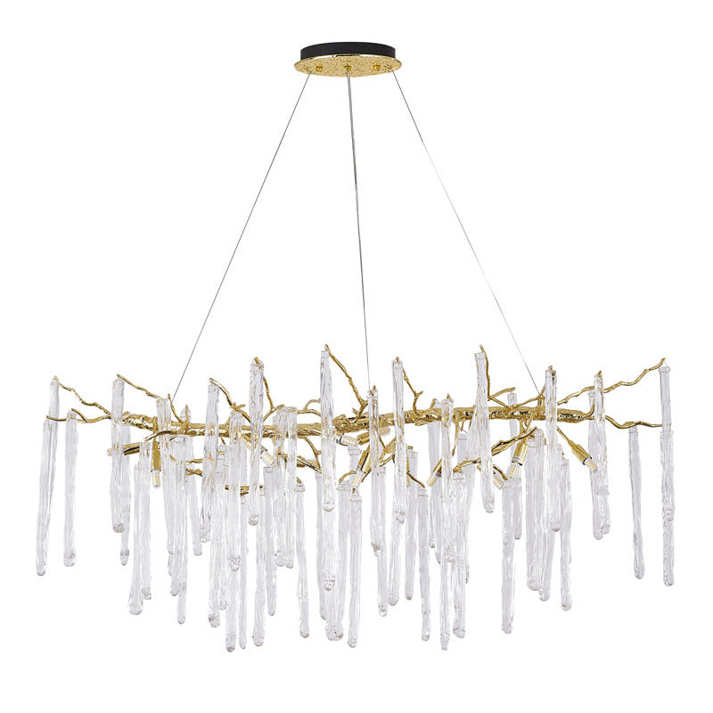 Gold Glass Chandelier (CN10) by Bethel - view 2
