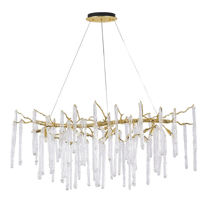 Gold Glass Chandelier (CN10) by Bethel - view 2