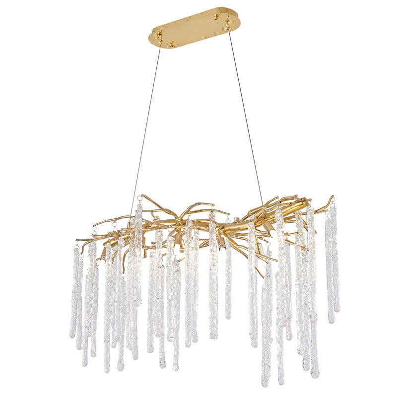 Gold Glass Chandelier (CN11) by Bethel - view 2