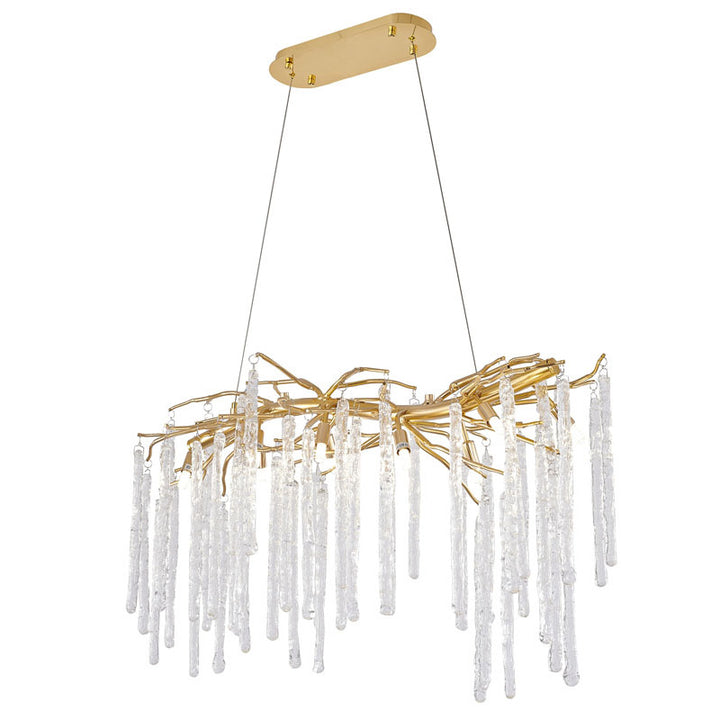 Gold Glass Chandelier (CN11) by Bethel - view 2