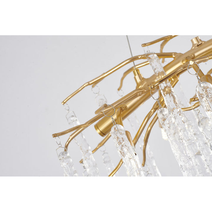Gold Glass Chandelier (CN11) by Bethel - view 4