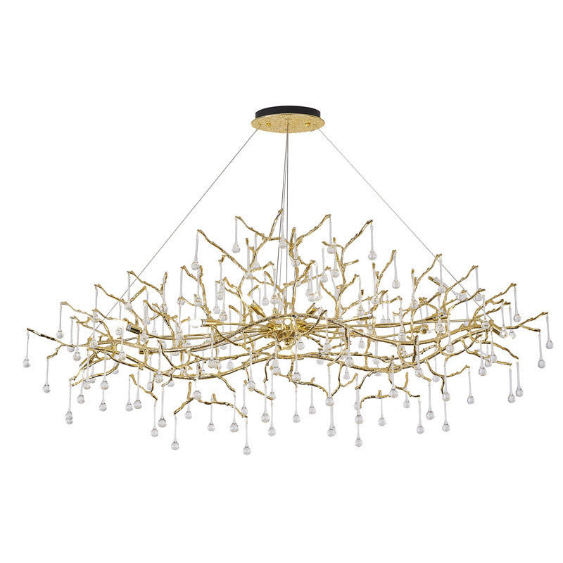 Gold Glass Chandelier (CN18) by Bethel - view 2