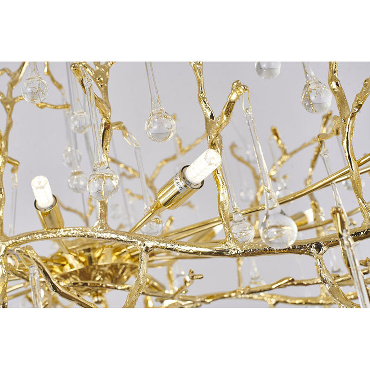 Gold Glass Chandelier (CN18) by Bethel - view 3