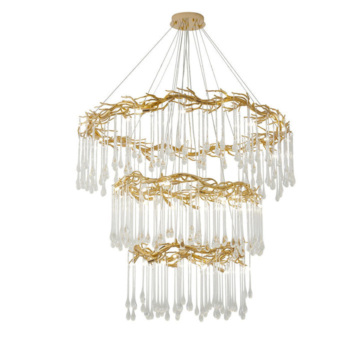 Gold Glass Chandelier (CN21) by Bethel