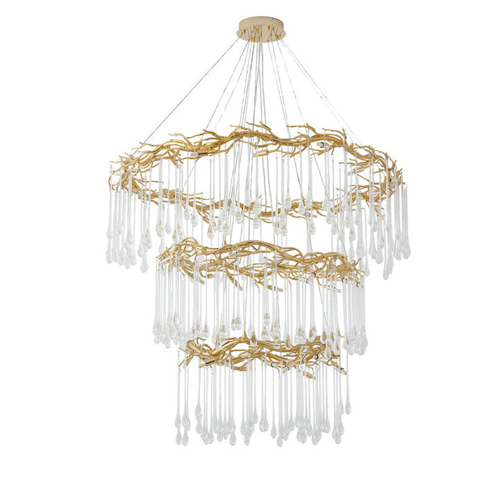 Gold Glass Chandelier (CN21) by Bethel - view 2