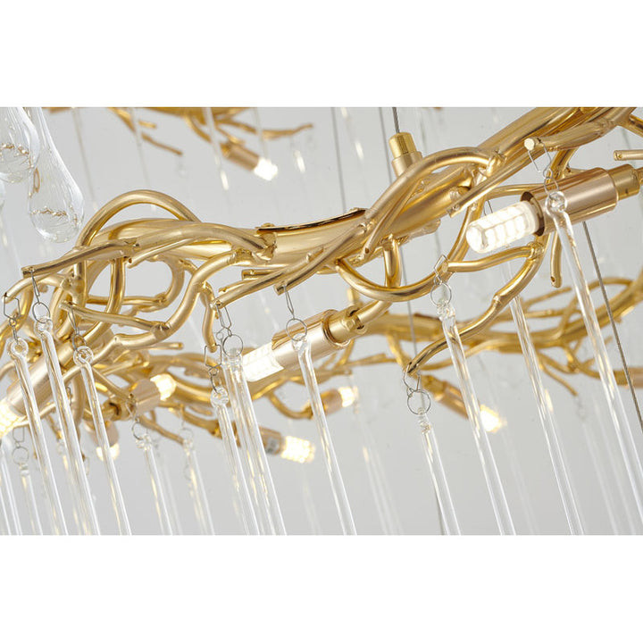 Gold Glass Chandelier (CN21) by Bethel - view 3