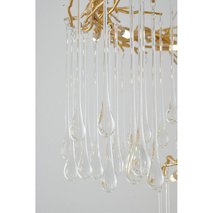 Gold Glass Chandelier (CN21) by Bethel - view 6