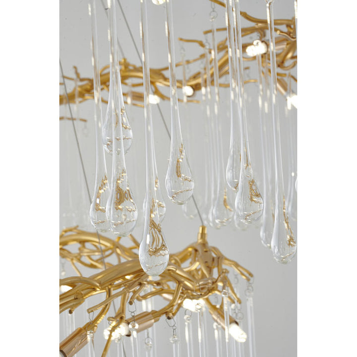 Gold Glass Chandelier (CN21) by Bethel - view 7