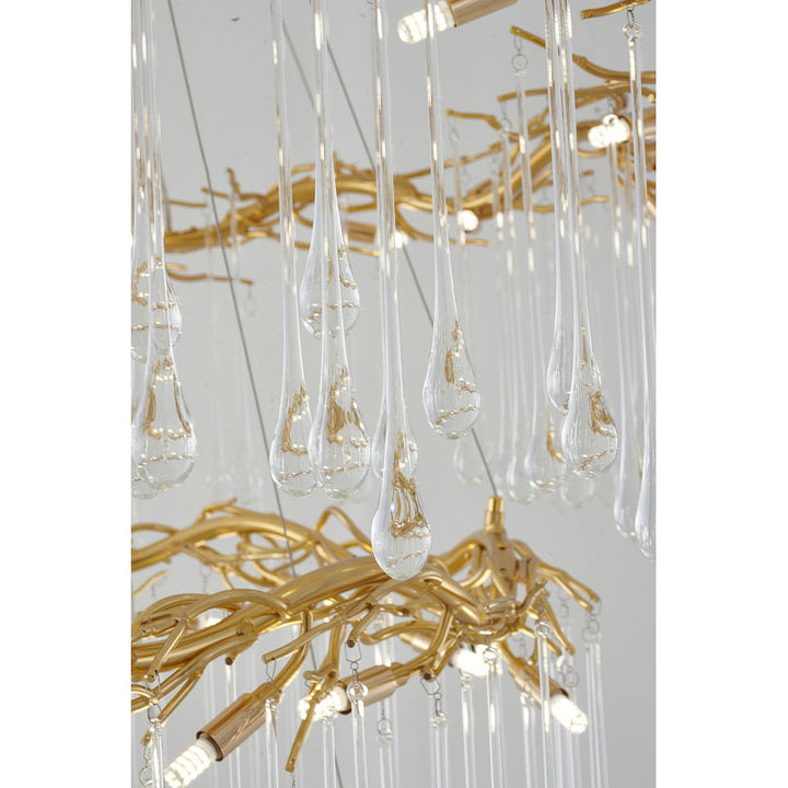 Gold Glass Chandelier (CN21) by Bethel - view 8
