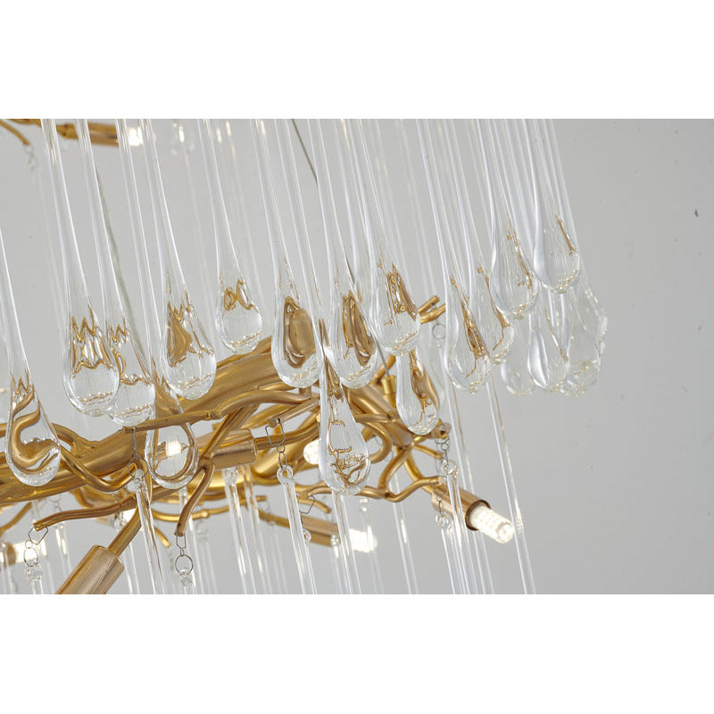 Gold Glass Chandelier (CN21) by Bethel - view 9