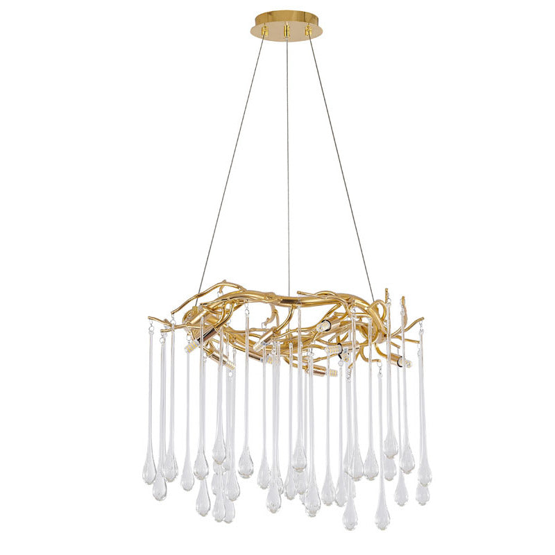 Gold Glass Chandelier (CN25) by Bethel - view 2