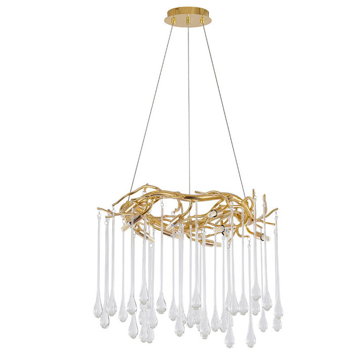 Gold Glass Chandelier (CN25) by Bethel - view 2
