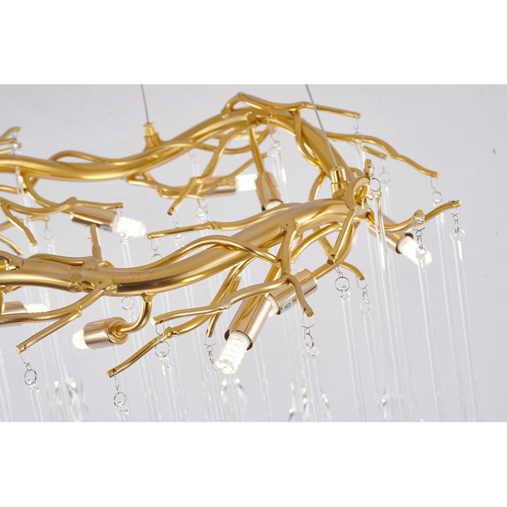 Gold Glass Chandelier (CN25) by Bethel - view 7
