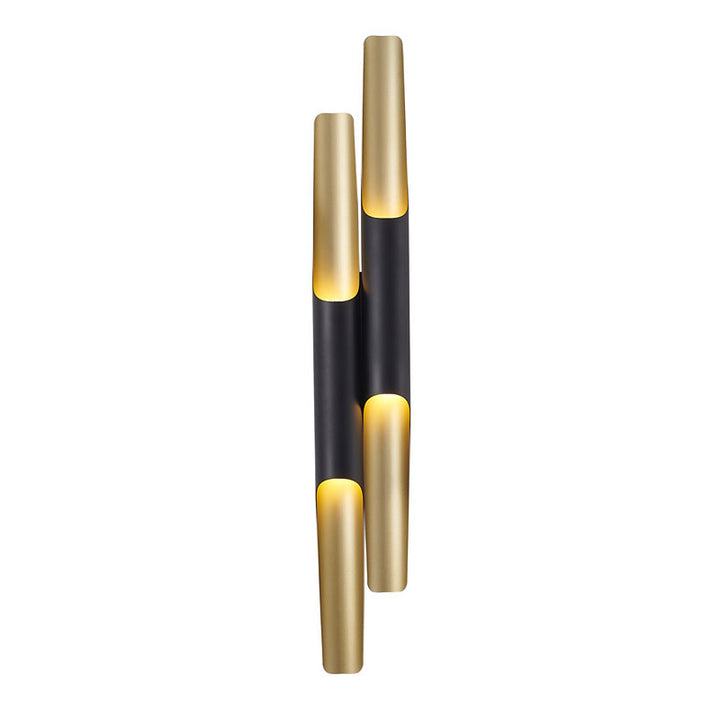Frame Wall Sconce with Interior in Matte Black by Bethel