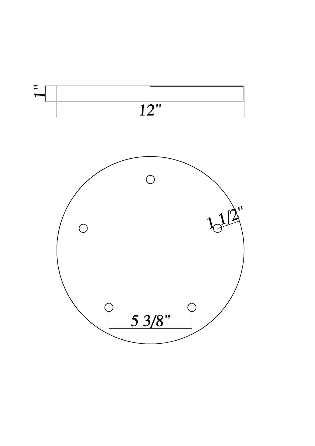 Multi Point Canopy - Ceiling Plate