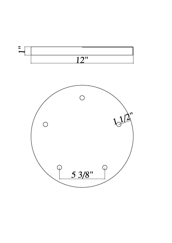 Multi Point Canopy - Ceiling Plate