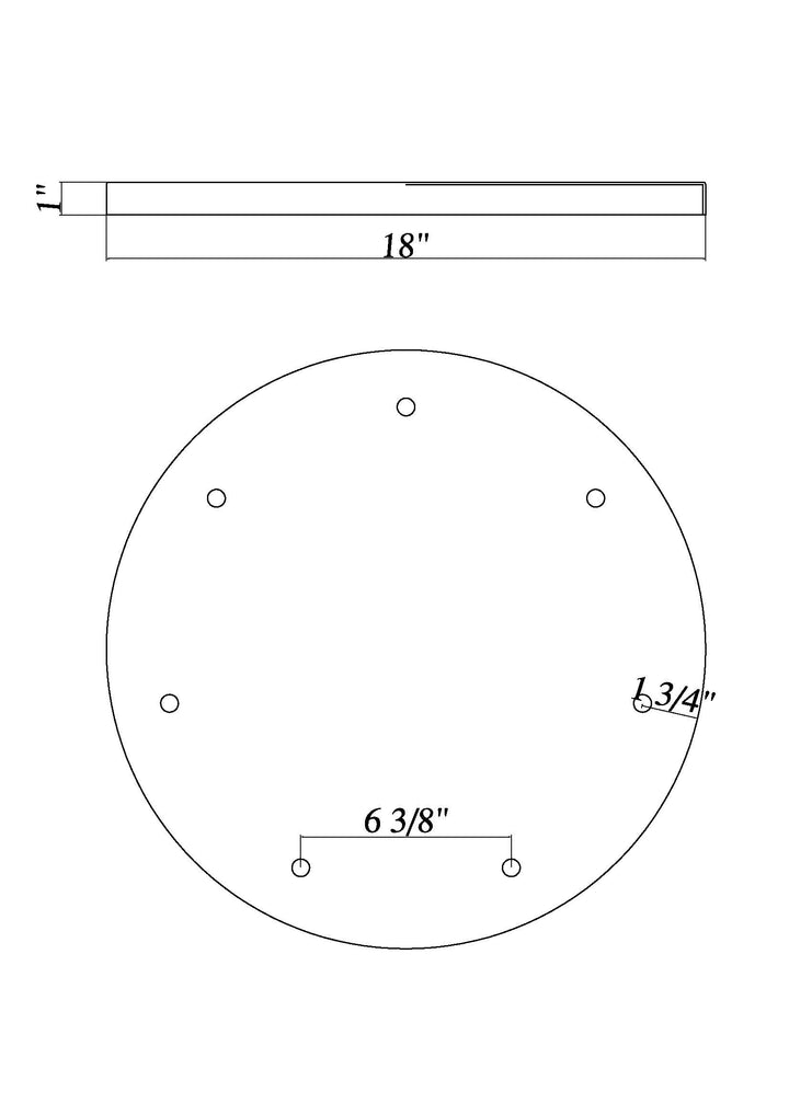Multi Point Canopy - Ceiling Plate (CP1807R)