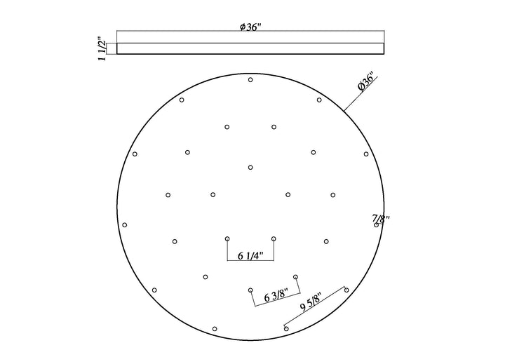 Multi Point Canopy - Ceiling Plate (CP3627R)