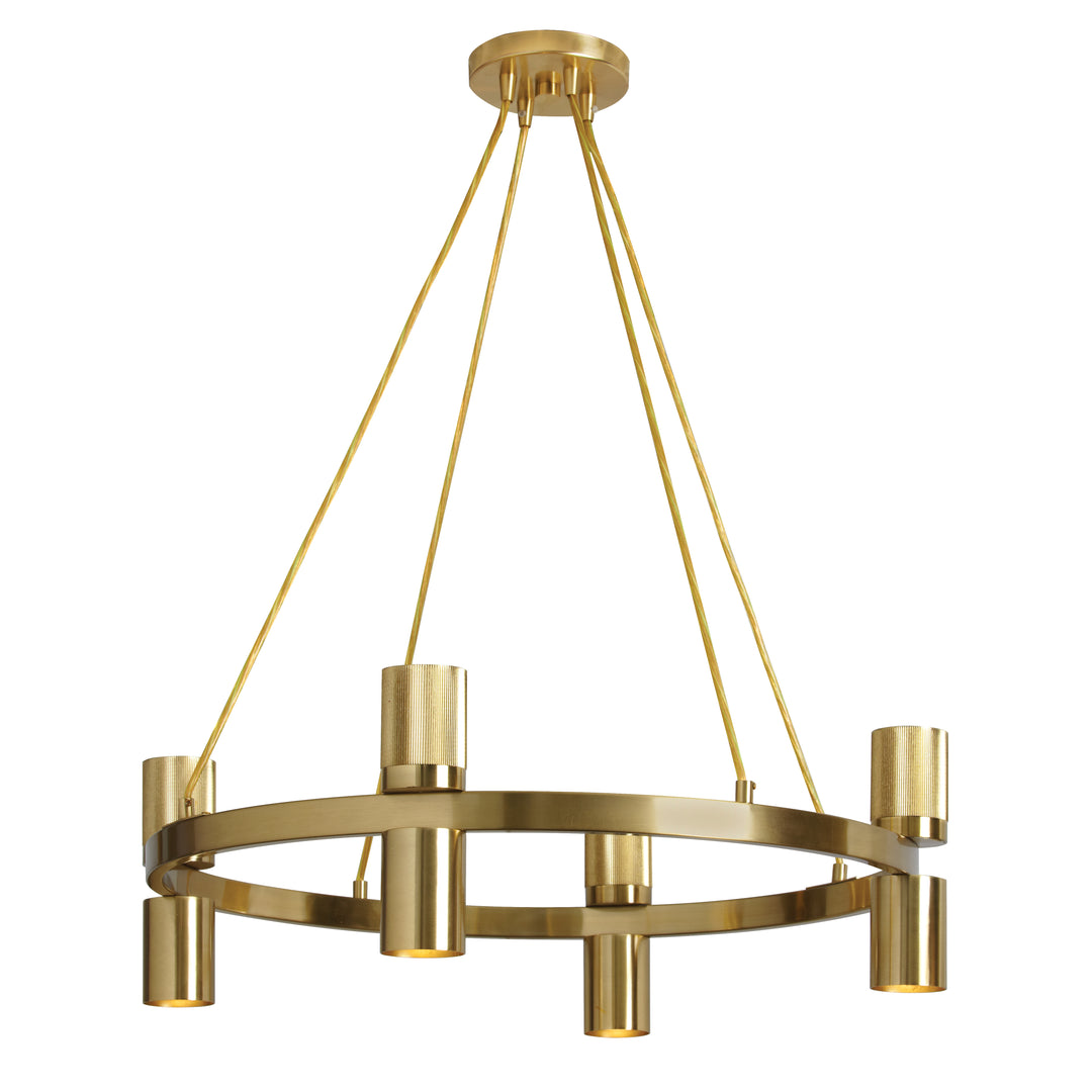 Cerelia 8 Light Chandelier in Aged Brass by Dainolite