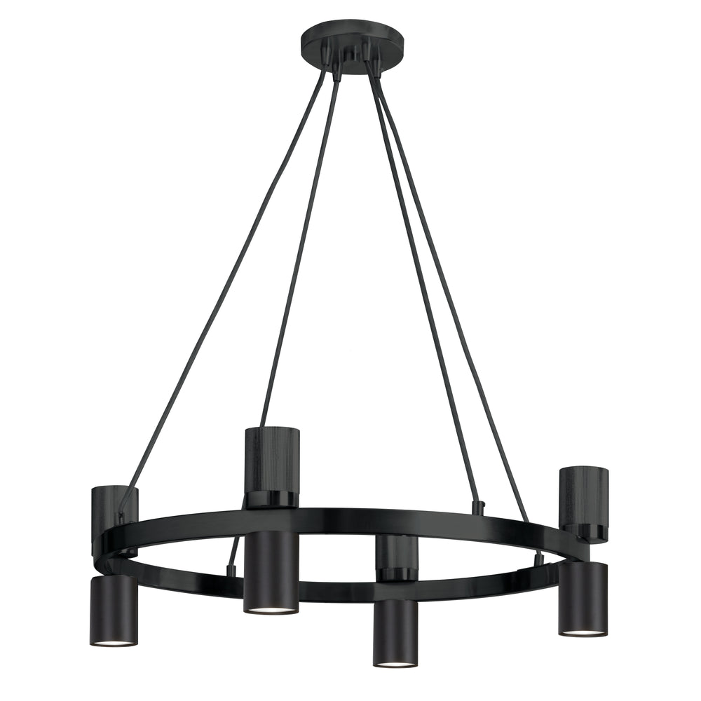 Cerelia 8 Light Chandelier in Matte Black by Dainolite