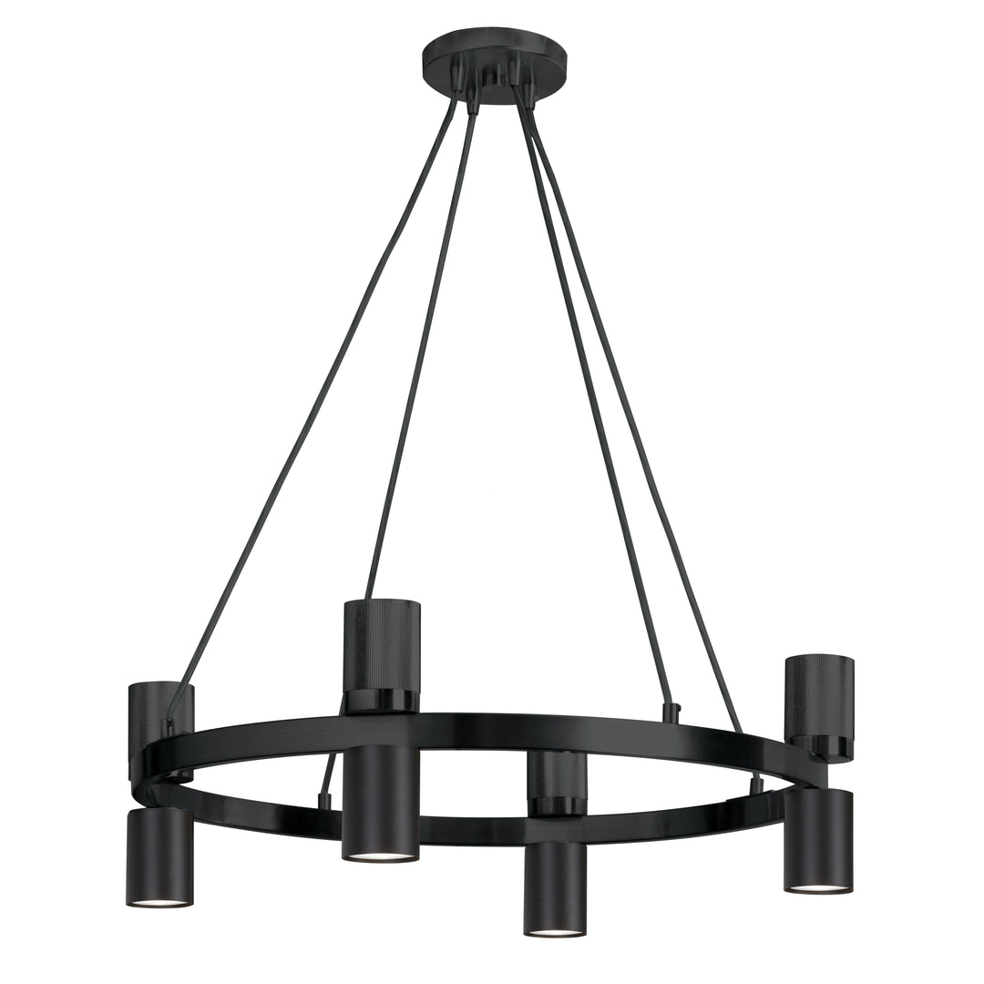 Cerelia 8 Light Chandelier in Matte Black by Dainolite