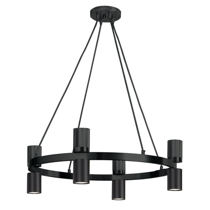 Cerelia 8 Light Chandelier in Matte Black by Dainolite