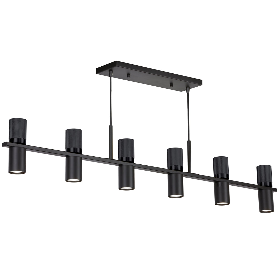 Cerelia 12 Light Horizontal Chandelier in Matte Black by Dainolite