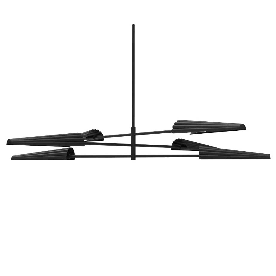 Cassie 6 Light Incandescent 3-Tier Chandelier in Matte Black by Dainolite