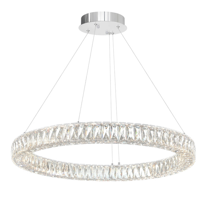 Madeline - LED Chandelier with Crystals, 32", by CWI Lighting