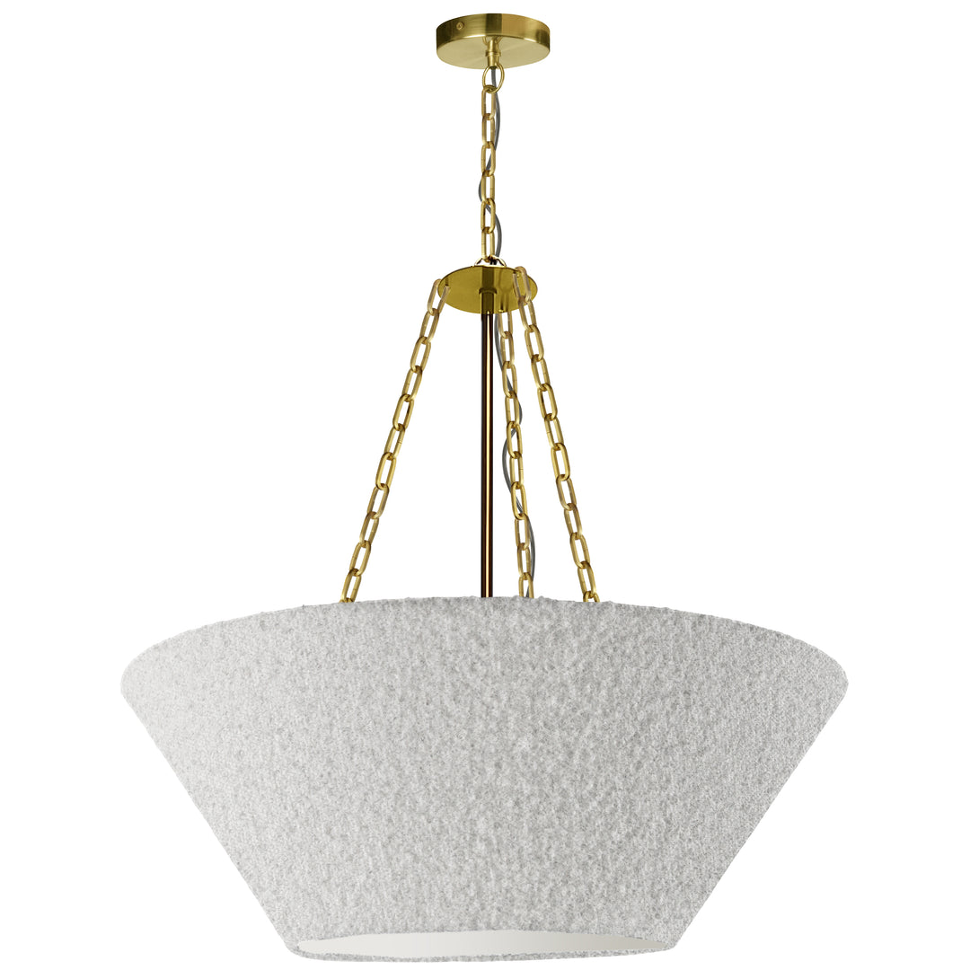 Dalia 3 Light Pendant in Aged Brass by Dainolite