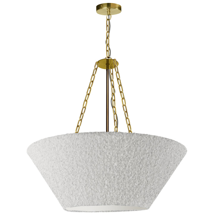 Dalia 3 Light Pendant in Aged Brass by Dainolite