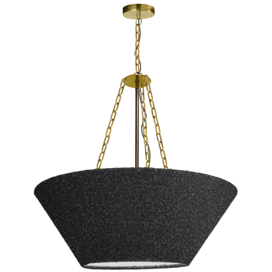Dalia 3 Light Pendant in Aged Brass by Dainolite