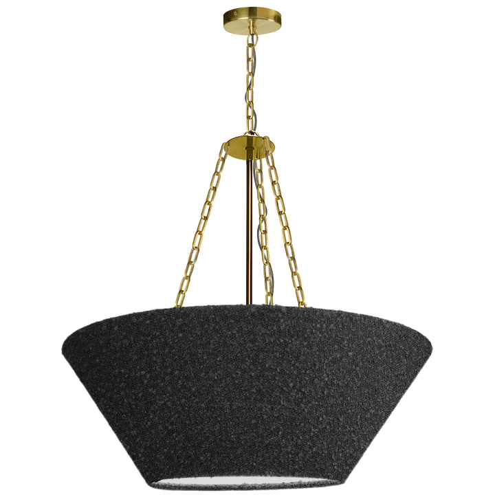 Dalia 3 Light Pendant in Aged Brass by Dainolite