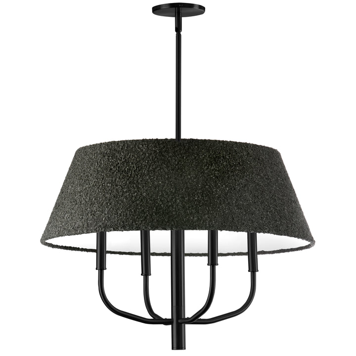 Dalia 4 Light Incandescent Chandelier in Matte Black by Dainolite