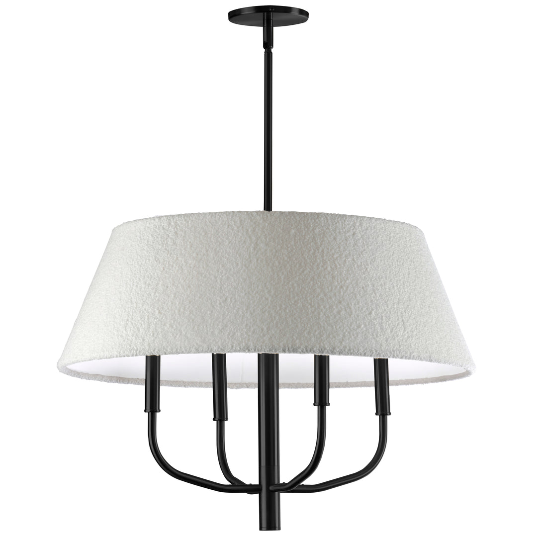 Dalia 4 Light Incandescent Chandelier in Matte Black by Dainolite