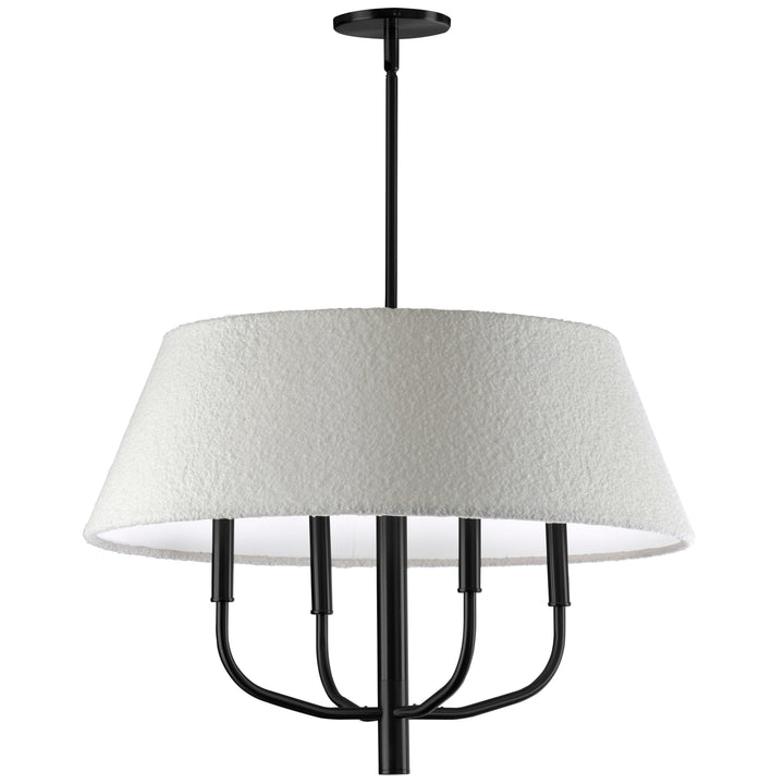 Dalia 4 Light Incandescent Chandelier in Matte Black by Dainolite