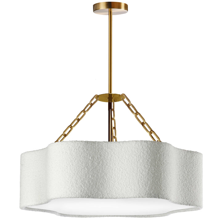 Dalia 4 Light Chandelier in Aged Brass by Dainolite
