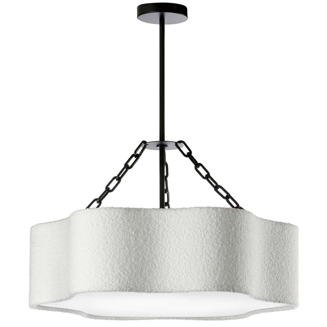 Dalia 4 Light Chandelier in Matte Black by Dainolite