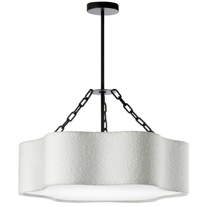 Dalia 4 Light Chandelier in Matte Black by Dainolite