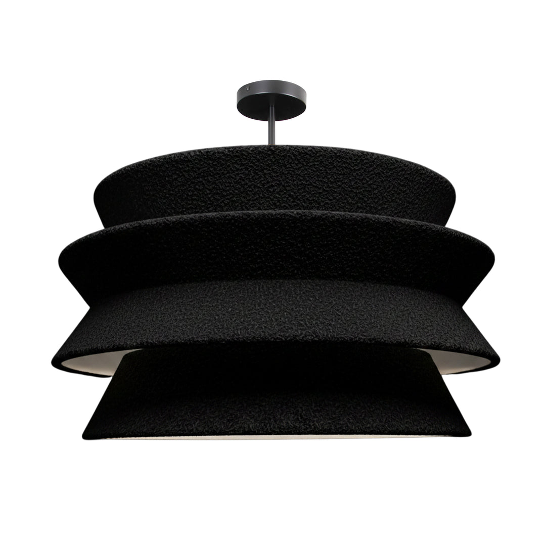 Dalia 1 Light Pendant in Matte Black by Dainolite