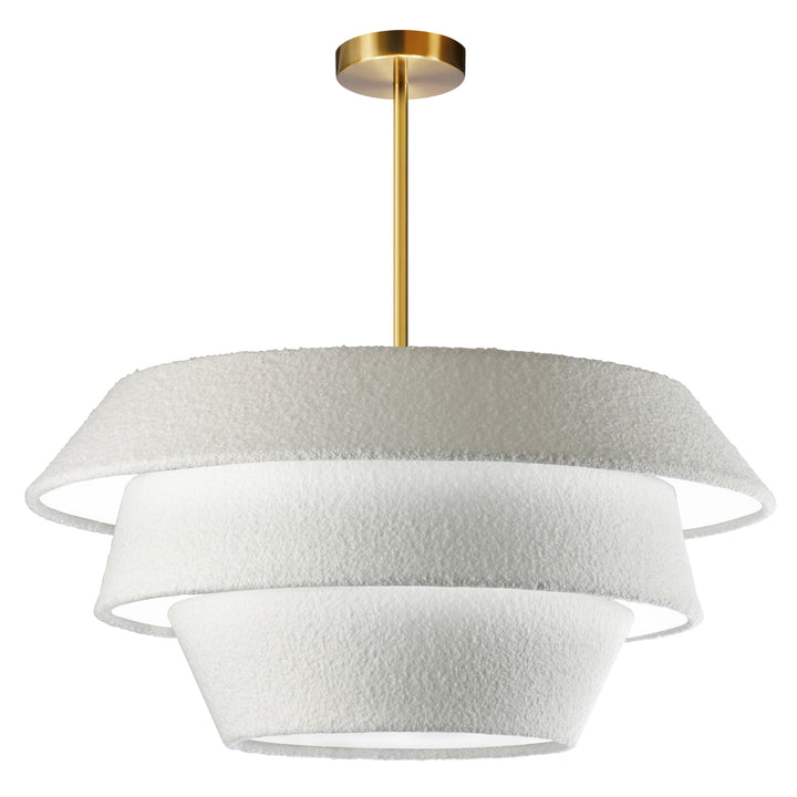 Dalia 4 Light 3-Tier Chandelier in Aged Brass by Dainolite
